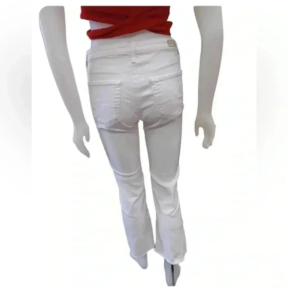 AG JODI Crop White Jeans Raw Hem  Size 28 - Picture 4 of 13